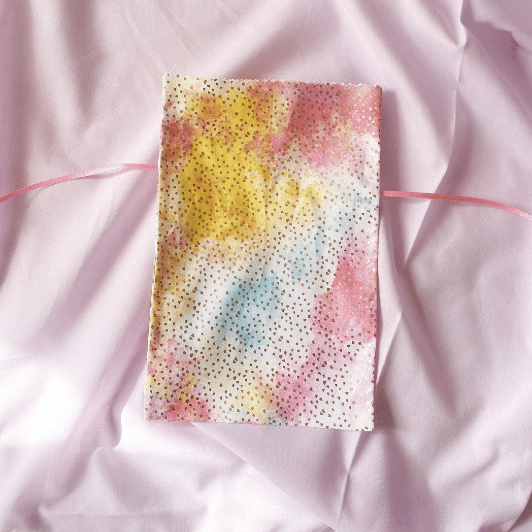 Water colour rainbow fabric party bags