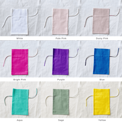 Coloured fabric party bags