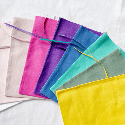 colourful rainbow fabric party bags - The Little Shindig Shop