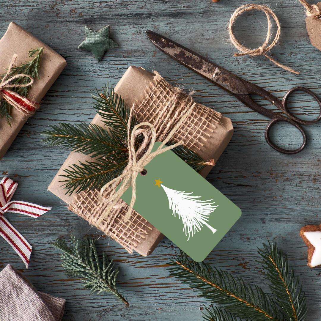 Printable Sage Green Christmas Gift Tags - DIGITAL FILE ONLY