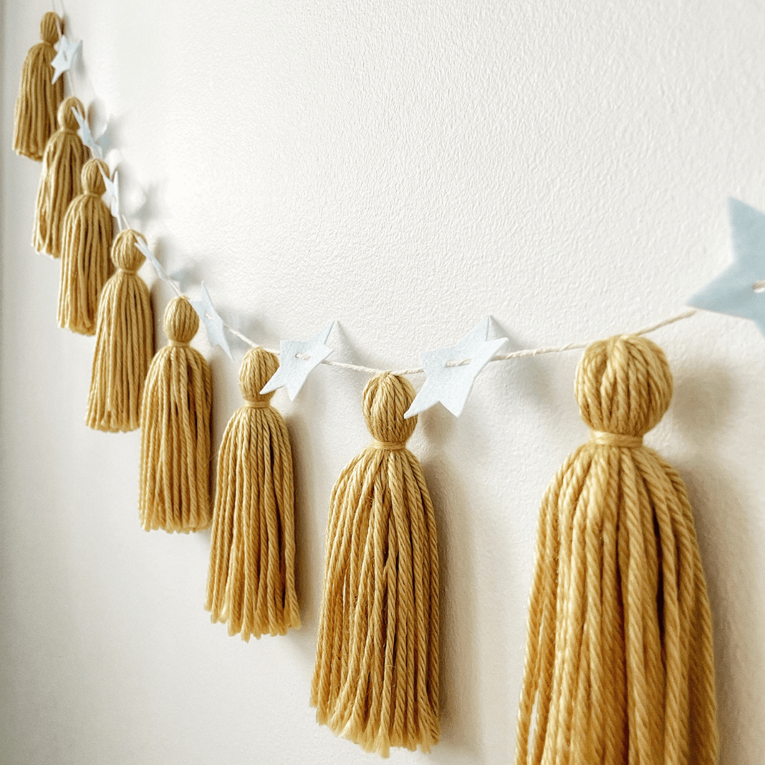 How to make a giant cotton rope garland with macrame tassels