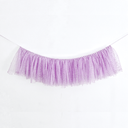tulle party garland for princess party theme
