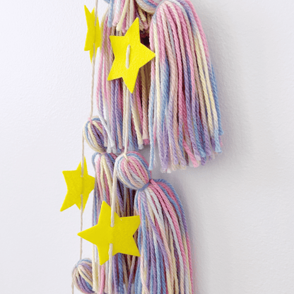 Rainbow star tassel party garland