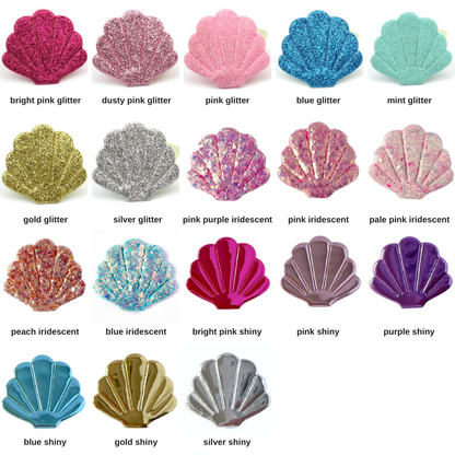 Mermaid shell cupcake topper colour chart