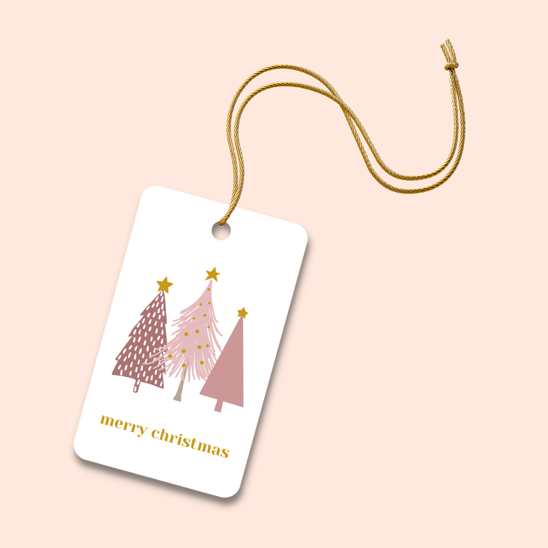 Printable pink Christmas gift tags - Christmas gift wrapping - The Little Shindig Shop
