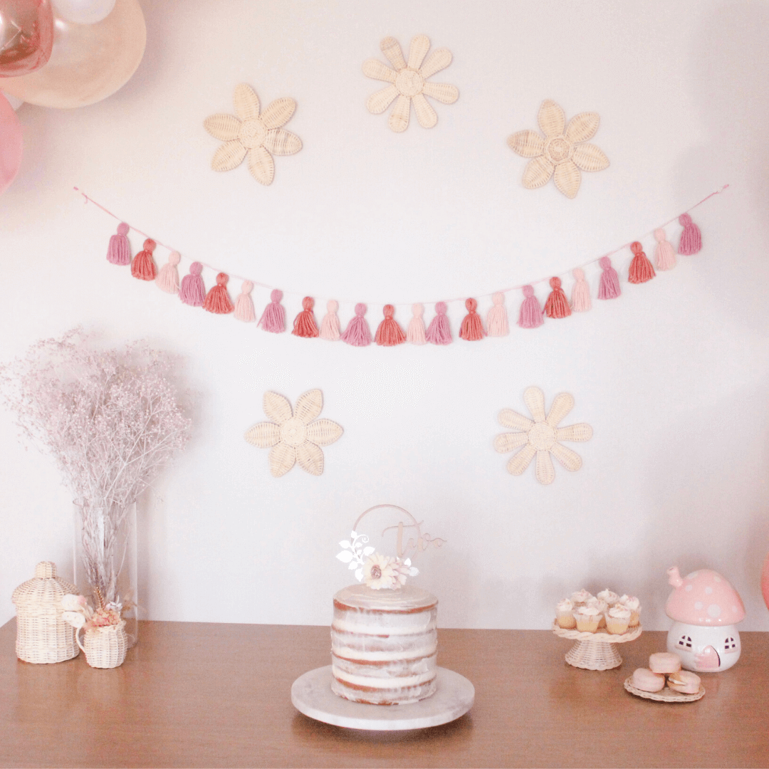 Tassel garland party decoration by The Little Shindig Shop