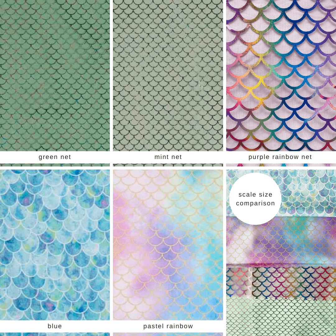Mermaid Scale Fabric Party Bags - ASSORTED FABRICS